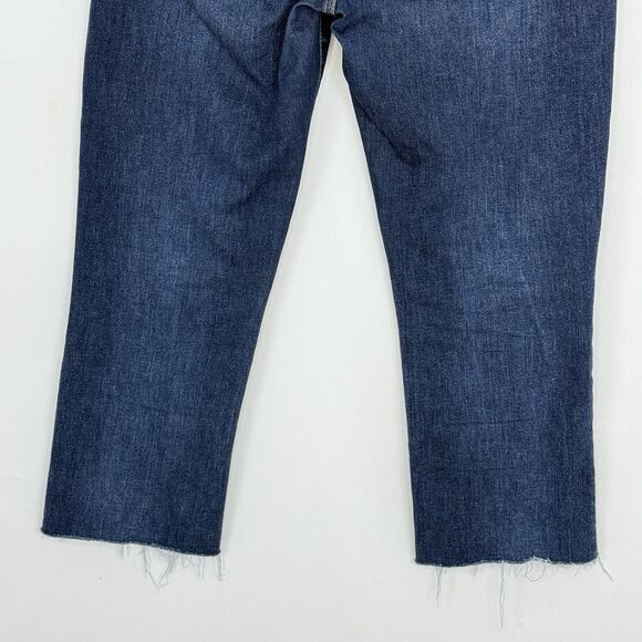 GAP Jeans Size 30 Classic Straight Medium Blue Denim Stretch Mid Rise Cropped - Picture 7 of 16